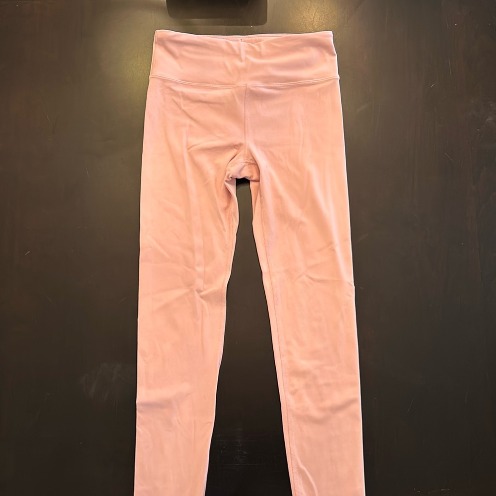 Athleta Girl High Rise Powervita Chit Chat Tight, pink girls leggings